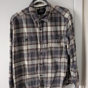 Men's Wind River Gray Plaid Casual Shirt